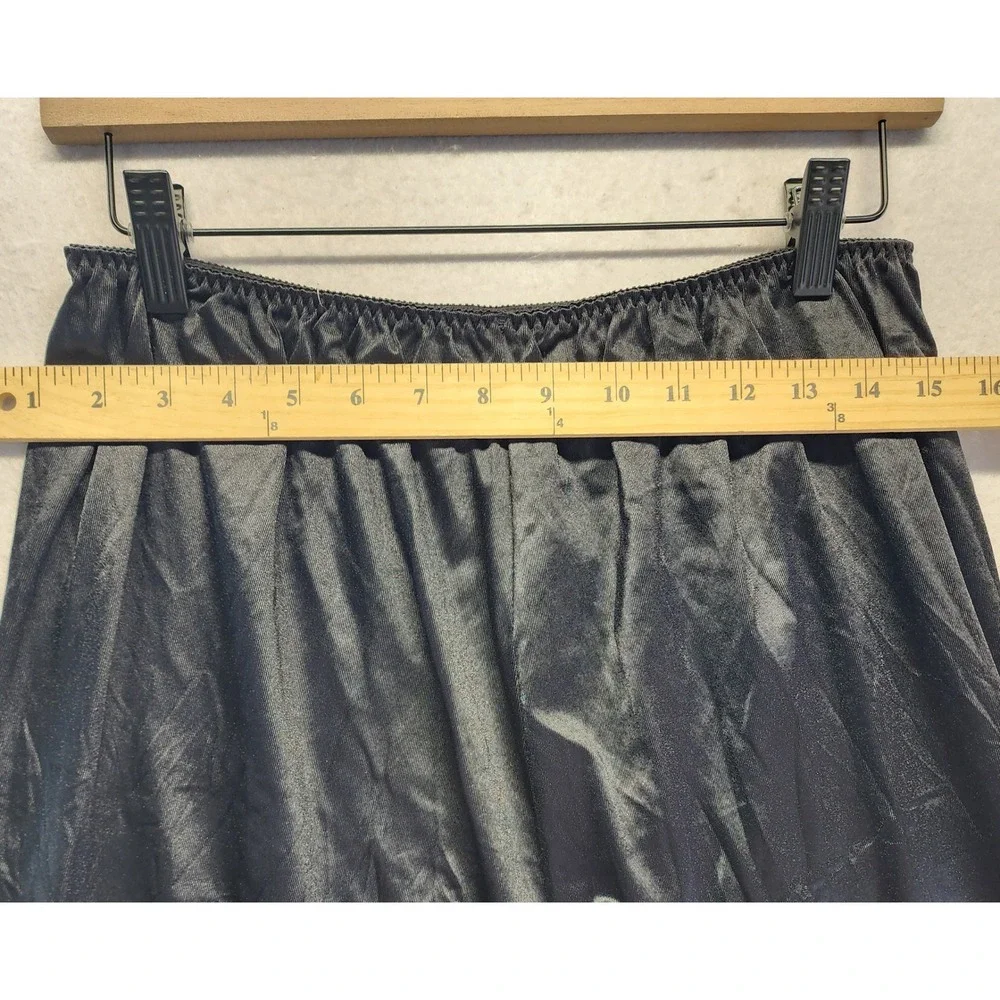 Vanity Fair Vintage Black Lace Trim Half Slip Skirt‎ Lingerie Style XL 30in